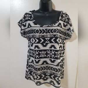 Maurices Boho Tribal Knit Top M